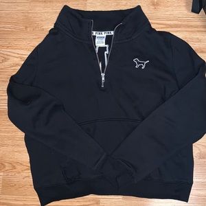 Very cute and comfy pink half zip sweater!